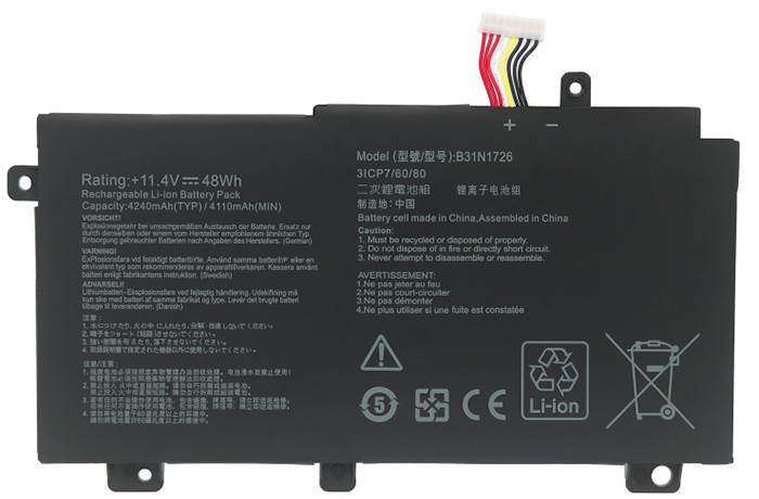 Kompatibel Bærbar PC batteri ASUS  til TUF-FX504 