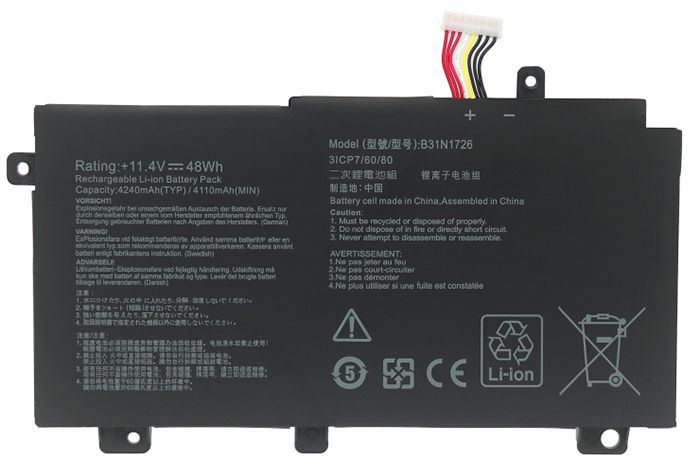 Kompatibel Bærbar PC batteri til Asus 0B200-02910000 Kompatibel Bærbar PC batteri Asus til 0B200-02910000