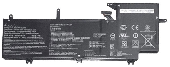Kompatibel Bærbar PC batteri ASUS  til ZenBook-Flip-UX561UD-E2019T 
