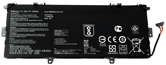 Kompatibel Bærbar PC batteri til ASUS C31N1724 Kompatibel Bærbar PC batteri ASUS til C31N1724