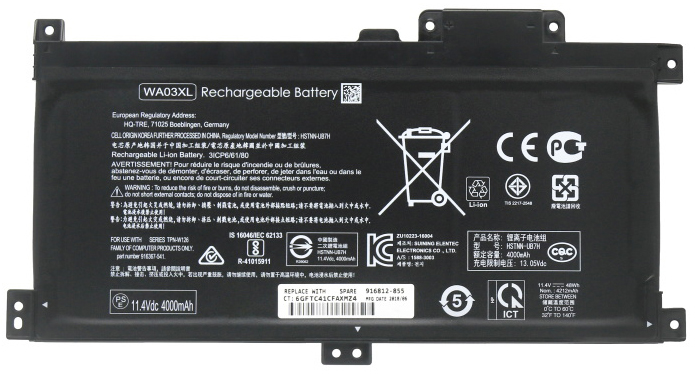 Kompatibel Bærbar PC batteri til HP Pavilion-X360-15-br007TX Kompatibel Bærbar PC batteri HP til Pavilion-X360-15-br007TX