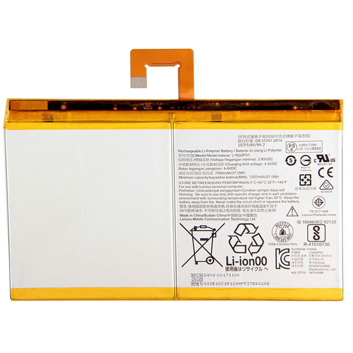 Kompatibel Bærbar PC batteri til Lenovo Tab-4-10-Plus-TB-X704F Kompatibel Bærbar PC batteri Lenovo til Tab-4-10-Plus-TB-X704F