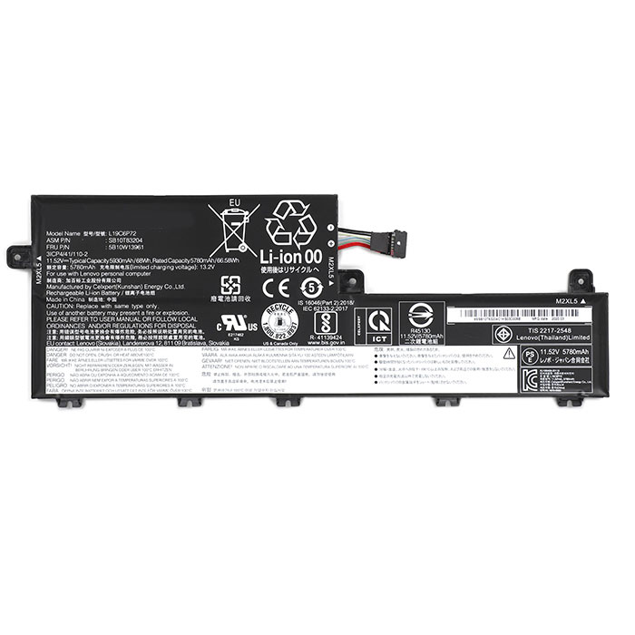 Kompatibel Bærbar PC batteri til lenovo L19L6P72 Kompatibel Bærbar PC batteri lenovo til L19L6P72