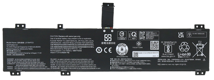 Kompatibel Bærbar PC batteri til Lenovo L21D4PC1 Kompatibel Bærbar PC batteri Lenovo til L21D4PC1
